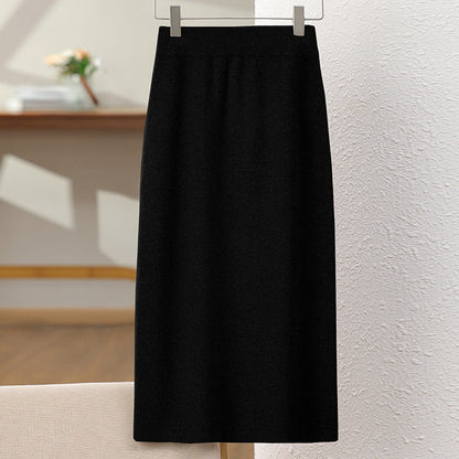 2025 Women's 100% wool long loose and versatile fitted hip-hugging dress*