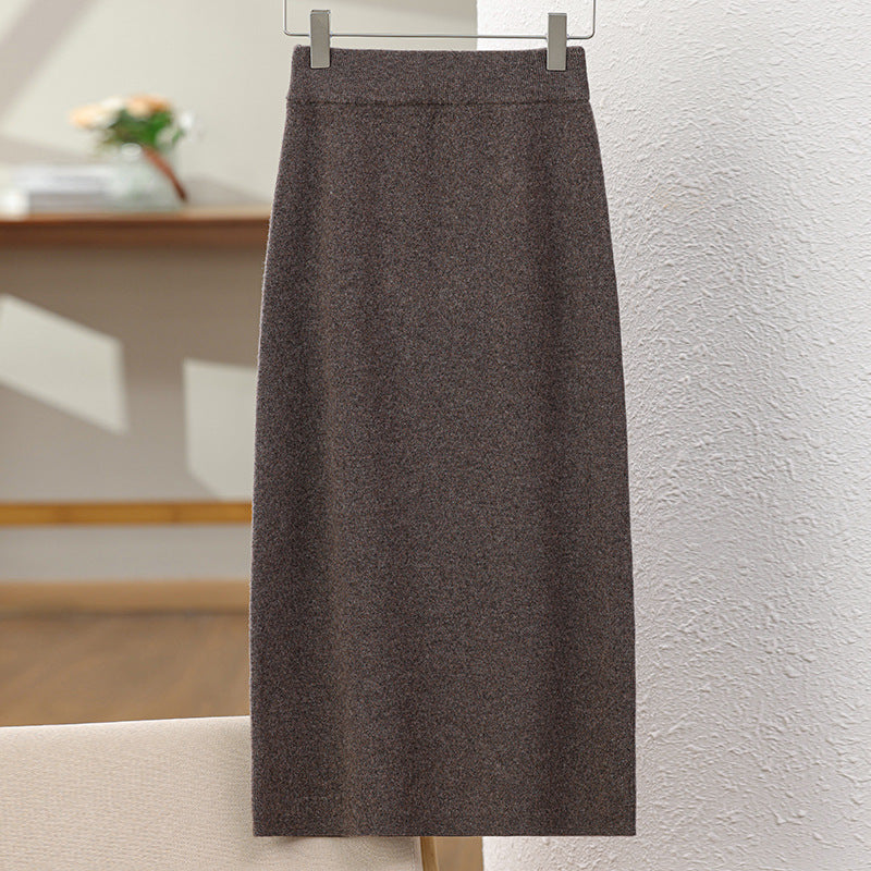 2025 Women's 100% wool long loose and versatile fitted hip-hugging dress*