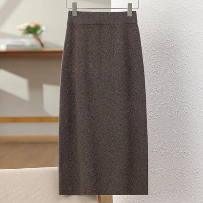 2025 Women's 100% wool long loose and versatile fitted hip-hugging dress*