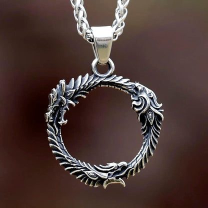 Viking Dragon Punk Stainless Steel Men Pendant Necklace*