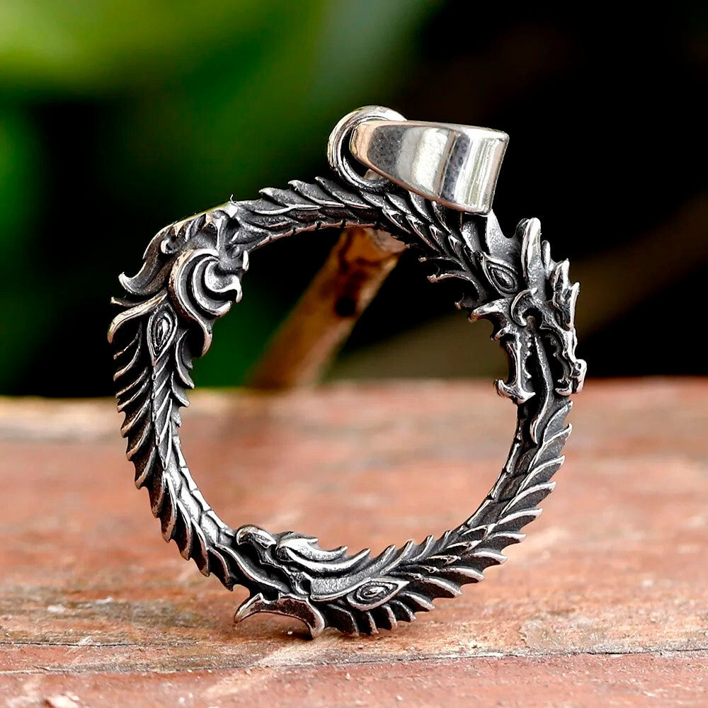 Viking Dragon Punk Stainless Steel Men Pendant Necklace*