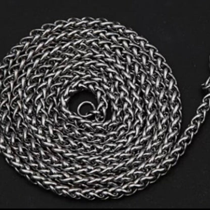 Nordic Stainless Steel Viking Eagle/Raven Head Punk Pendant Necklace*